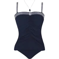Sunflair Fato de banho marinho / branco