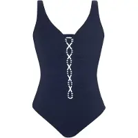 Sunflair Fato de banho azul escuro / branco