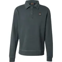 Superdry para homem. M2013776A Camisola com meio fecho e costura preta contrastante (M), Preto, Casual, Algodão
