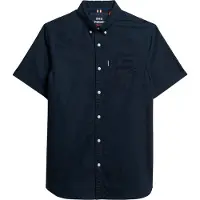 Superdry para homem. M4010944A Camisa Oxford azul-marinho (M), Casual, Algodão, Manga curta