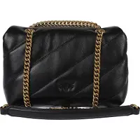 Pinko Malas de tiracolo 'Love Puff Mini Cl Sheep Nappa' preto
