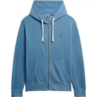 Superdry para homem. M2014170A Casaco com capuz clássico essencial com fecho de correr azul (S), Casual, Algodão