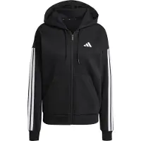 Adidas Casaco de treino em moletão 'Essentials' preto / branco