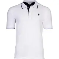 U.S. POLO ASSN. Camisa azul ultramarinho / branco