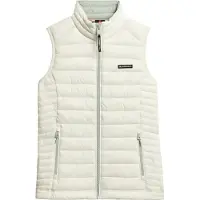 Superdry para mulher. W5011892A Colete acolchoado Fuji Lite branco (XXS), Casual, Náilon