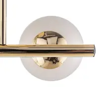 Domiluce Candeeiro de teto Linea, dourado, duas lâmpadas