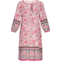 Gaya Vestido 'Boho Fashion' castanho / petróleo / rosa / cor-de-rosa