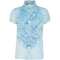 Saint tropez Blusa 'Lilja' aqua / branco