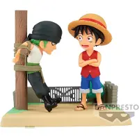 Banpresto Figura Colecionável Mundial Histórias De Toras Luffy E Zoro One Piece 7 Cm