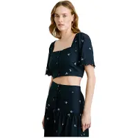 Pepe Jeans para mulher. PL305045 Energia marinha de topo (L), Casual, Algodão, Manga curta, Marinho