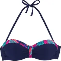 LASCANA Top de biquíni navy / turquesa / azul escuro / rosa escuro
