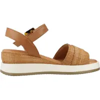 Carmela para mulher. 16222702-CAMEL Sandálias castanhas 162227 (38), Marrom, Tecido, 5 a 8cm, Fivela, Casual