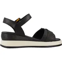 Carmela para mulher. 16222701-NEGRO Sandálias 162227 preto (38), Tecido, 5 a 8cm, Fivela, Casual