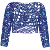 IZIA Pullover turquesa / azul escuro / cor-de-rosa / prata