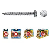 Celo Parafuso De Cabeça Redonda Para Madeira Velox B Pz2 4.5x25 Mm 500 Unidades