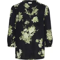 Kaffe Blusa 'Edita' verde claro / preto