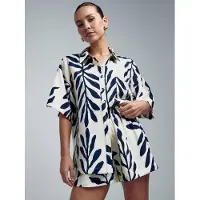 St MRLO Blusa 'Kady' marinho / branco