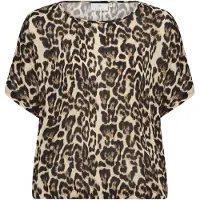 Kaffe Blusa 'Amber' bege / castanho / mocha