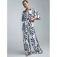St MRLO Calças 'Kady' azul escuro / branco