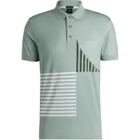 BOSS Polo De Manga Curta Paddy Striped C1 10270355 Green