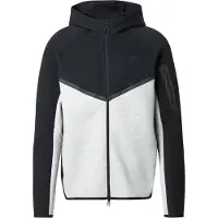 Nike Casaco em moletão 'TECH FLEECE' cinzento claro / preto