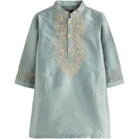 Next Camisa 'Kurta' turquesa / ouro