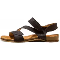 El naturalista para mulher. 258101101005_001 Sandálias de couro N5810 Panglao black (40), Preto, Plano, 1 a 3cm, Velcro