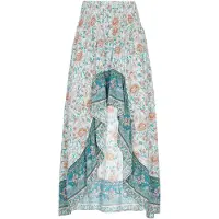Usha Saia bege / camelo / aqua / azul pastel