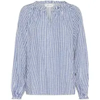 Cream Blusa 'Tiah' azul / branco