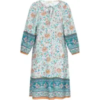 Gaya Vestido 'Boho Fashion' azul céu / laranja / preto / branco