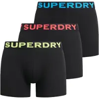 Superdry para homem. M3110452B Conjunto de 3 boxers Texto preto (S), Homewear, Algodão