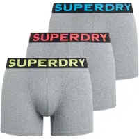 Superdry para homem. M3110452B Pack de 3 boxers Texto cinzento (XXL), Homewear, Cinza, Algodão