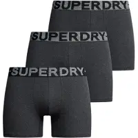 Superdry para homem. M3110452C Pack de 3 boxers Design cinzento (M), Homewear, Cinza, Algodão