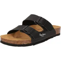 Pepe Jeans para mulher. PLS90638 Oban Claic 2 Anatomical Sandals preto (40), Plano, Nenhum, Casual