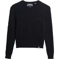 Superdry para mulher. W6110685A Camisola Slim azul-marinho Essentials (XL), Casual, Acrílico