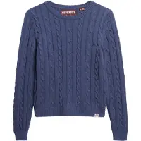 Superdry para mulher. W6110685A Jersey Essencial Slim azul (M), Casual, Acrílico