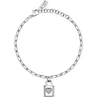La Petite Story Pulseira Padlock Heart Crys