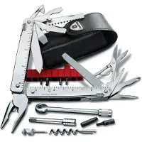 Victorinox SwissTool X Plus 3.0339.L multiferramenta com estojo para bits, bainha de couro
