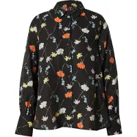 Vero Moda Blusa 'VMFLORA OLGA' azul claro / laranja / preto / branco