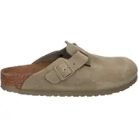 Birkenstock para mulher. 1025844 Tamancos de Couro Boston (Ajuste Estreito) verde pistache (40), Plano, Nenhum, Casual