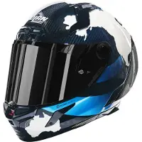 Nolan X-804 RS UC Checa 30º Aniversário Capacete Integral Carbono/Azul M preto