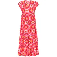 IZIA Vestidos camiseiros mistura de cores / rosa