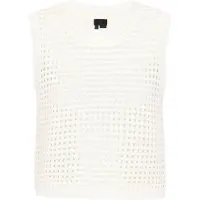 Dreimaster Klassik Colete de malha branco