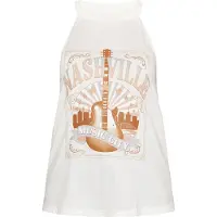 Usha Top mistura de cores / branco