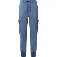 Pepe Jeans para mulher. PL211811 Calças jogger New Crusade azul (XS), Casual, Algodão, Sustentável