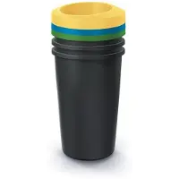 Keden Caixote Do Lixo Para Reciclagem Compacta R 39x39x85 Cm 3 Unidades