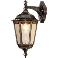 LCD Candeeiro de parede para exterior 1121 lanterna suspensa preto-cobre