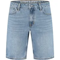 Superdry para homem. M7110394A Calções com logótipo vintage azul (32), Casual, Algodão, Denim