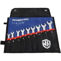 Workpro Conjunto De Chaves Fixas Combinadas 9 Peças