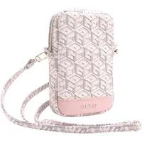 GUESS Carteira De Couro Pu Em Forma De Cubo Com Fecho éclair E Bolso Para Telemóvel